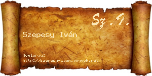 Szepesy Iván névjegykártya